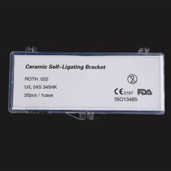 Dental Orthodontic Ceramic self-ligating Bracket roth 022 345 hooks 20pcs/kit US