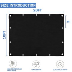10x20FT Tarps Heavy Duty Waterproof, Large Heavy Duty Tarps with Grommets Rei…