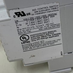 New IMO SI25-BMDC64R-2+X/95K Isolation PV Manual Disconnect IP20 Switch