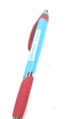 30ct Bulk Lot RED & BLUE Misprint Retractable Click Pens: Rubber Grip