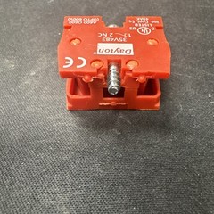 DAYTON 35V483 Contact Block, Black/Red, 1NC, 22 mm 35V483 (Pack of 10)