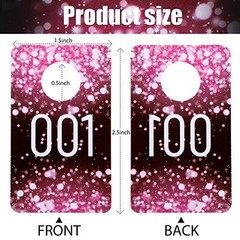 100 Pieces Live Plastic Number Tags Consecutive Reusable Normal and Mirrored …