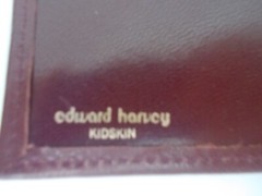 VTG 1981 EDWARD HARVEY Brown Kidskin Leather Address Book
