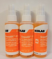 Ecolab Greaselift Non-Caustic Degreaser – 3 Pack RTU 4oz Spray Bottles 6100319