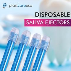 2000 (20 Bags) Blue Clear Dental Saliva Ejectors Ejector Disposable Suction Tips