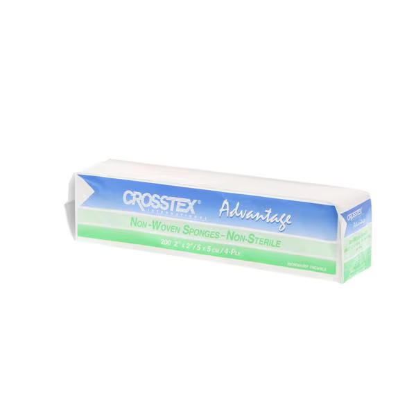 Crosstex ENCNWLA Advantage Sponges 4-Ply Non-Woven Non-Sterile 2″ X 2″ 5000/Case
