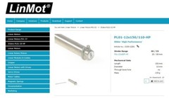 LinMot 0150-2281 PL01-12×150/110HP Hi-Performance Slider 12mm OD, 150mm L, 20-80