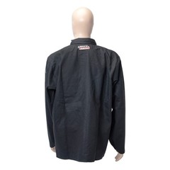 Flame-Resistant Welding Jacket, Black, Durable Cloth, Safety Gear for Welders