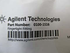 2PCS Agilent 0100-1516 Fittings 2/pack, 4 total, 1.6 mm ID, PEEK, FAST SHIPPING