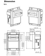 TOP TB74 Dollar Bill Acceptor Validator 12V/PULSE $1 TO $100’s 4- Way Acceptance