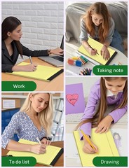 Zaviko Legal Pads 8.5 x 14, Wide Ruled Pad, Yellow 8.5×14 IN,