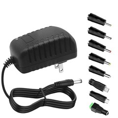 6V 1A DC Power Supply, 100-240V 50/60Hz AC Adapter, 8 Interchangeable Plugs (…