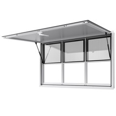 Uimoso 60x36in Concession Food Truck Serving Window with Aluminum Alloy Awning