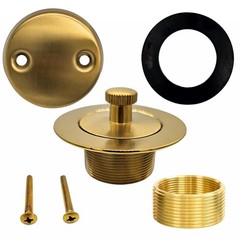 LXLOTUS Brushed Gold Bathtub Drain – Lift and Turn – Gold/Brass
