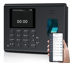 Time Clock – Fingerprint In/Out – WiFi – iOS/Android – No Fees – 2000mAh Battery