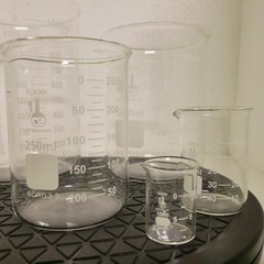 Karter Scientific Low Form Glass Beaker 6 Piece Set 10, 50, 100, 250, 500, 1000