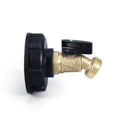 IBC Tote Tank Adapter 2 inch S60x6 Coarse Thread to 3/4″ GHT for Garden Hose