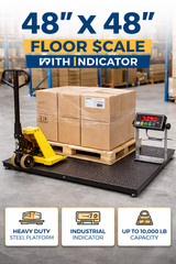 New 48×48 Floor Scale 5000 lb Warehouse Pallet Scale Value