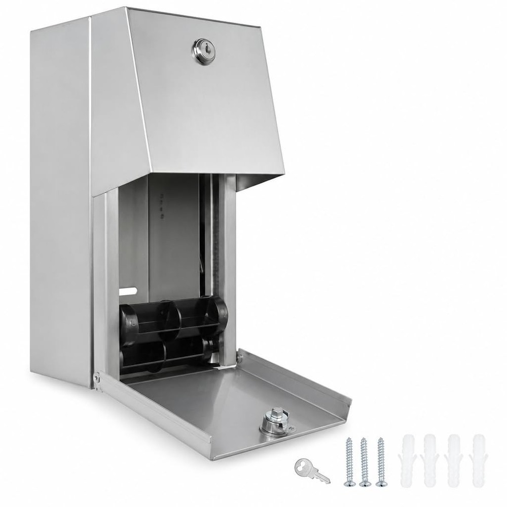 Stylever Commercial Toilet Paper Dispenser – 304 Stainless Steel Double Gray