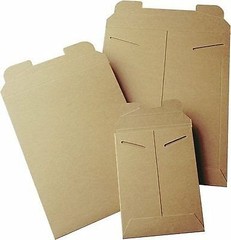 25 11 x 16 Kraft No Bend Tab Lock Mailers Rigid Flat Photo Document Paperboard