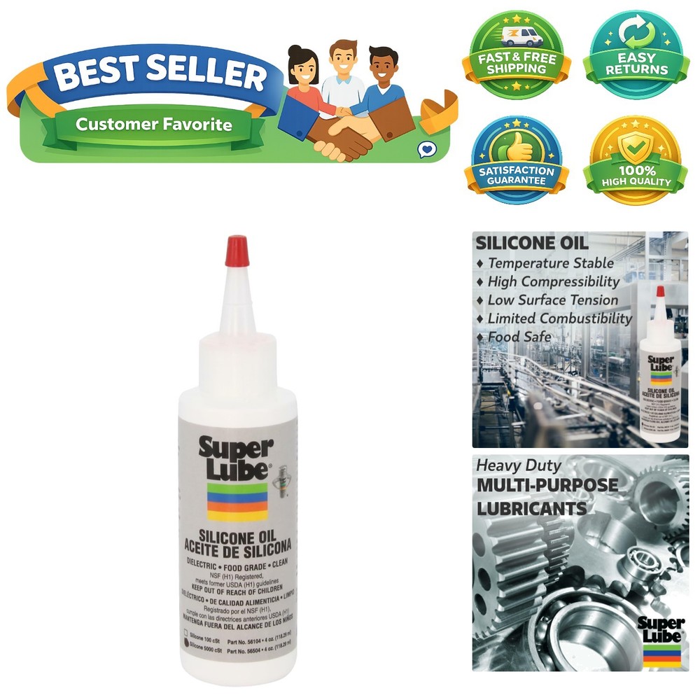 Silicone Oil High & Low Temp CST Clear, 4oz Bottle | NSF Certified Food Grade…