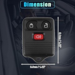 315MHz Keyless Entry Remote Ignition Transponder Key Fob 3 Buttons for F-150 F-2