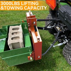 3 Pt Quick Hitch for Cat 1 & 2 Tractors Attachments W/ 2″ Receiver Hitch 3000 LB