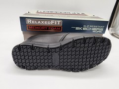Skechers Nampa Groton Mens Work Shoes Slip Resistant Memory Foam Black 7 77157