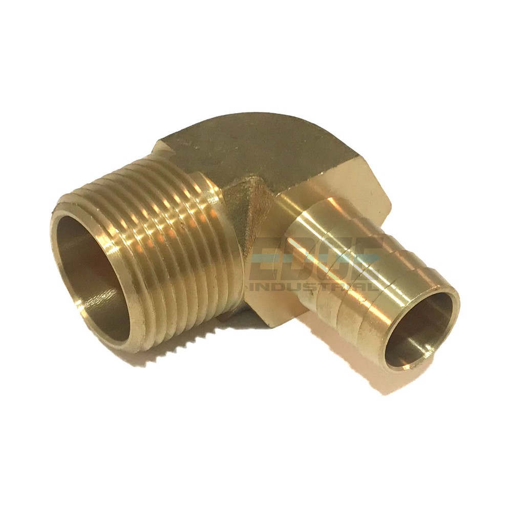 5/8 HOSE BARB ELBOW X 3/4 MALE NPT Brass Pipe Fitting Thread Gas Fuel Water Air