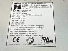 HITEK Power HF-16-SM-5-WWW-NN High Voltage Power Supply 1000W/1600W HF16-732