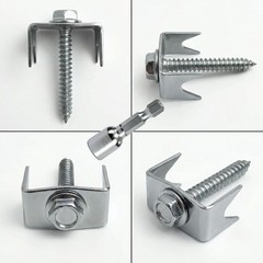 Effortless Fence Staples: 200 Pcs Reusable 1.6 Inch Steel Screws with Hex Socket