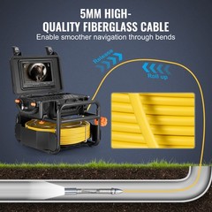 9″ Sewer Camera 230 ft/70m Self-Leveling Drain Camera with 512Hz Transmitter