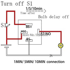 Time Delay Relay 12V Automotive Automatic 10S 1MIN 5MIN 10MIN Switch Turn Off