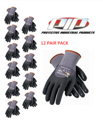 PIP 34-845 MaxiFlex Dotted Palms Micro-Foam Gloves – Sizes SM-XLG – 12 Pair Pack