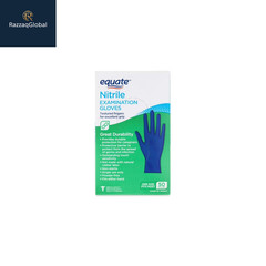 Equate Nitrile Exam Gloves, One Size Fits Most, 50 Count