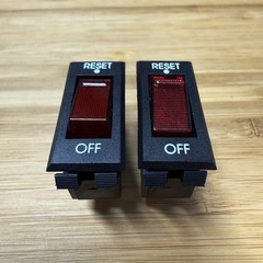 Lighted Rocker Switch/Breaker SS-001 Reset(On)-Off 15A 125V (Lot of 2 Pieces)