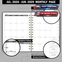 2026-2028 Monthly Planner – 3 Year Monthly Planner 2026-2028, Jan. 2026 – Dec