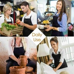 Kitchen Chef Bib Apron Cooking 2 Pockets Waterproof Butcher Catering Restaurant