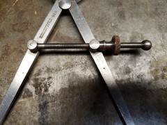2 VINTAGE BROWN & SHARPE 801 + 812 used OUTSIDE INSIDE CALIPERS