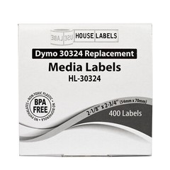 25 Rolls of 400 Media/Badge Labels in Cartons for DYMO® LabelWriters® 30324