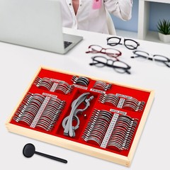 104pcs Optometry Optical Trial Lens Kit Test Metal Trial Frame Set w/Case Box