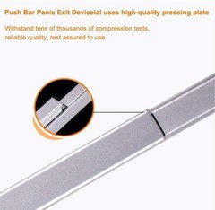 Door Push Bar Panic Exit Device w/ Exterior Lever Emergency Lock Stainless – NEW