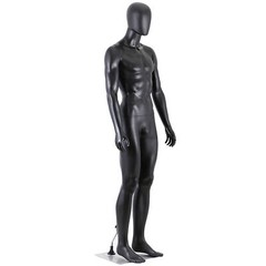 Male Mannequin Dress Form 73″ Adjustable Mannequin Full Body Stand w/Base Black