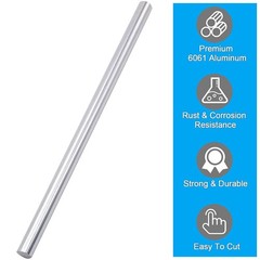 High-Quality 6061 Aluminum Round Bar – 12″ Long 5/8″ Diameter Extruded Rod