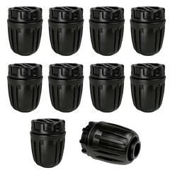 1/2 Inch Drip Irrigation Fittings End Caps, 10 Pack Plugs inch, Black
