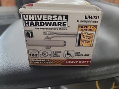 Universal Hardware Heavy-Duty Commercial Door Closer Aluminum UH4031