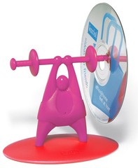 Koziol DIMITRI CD Holder – BUBBLEGUM PINK/STRAWBERRY RE