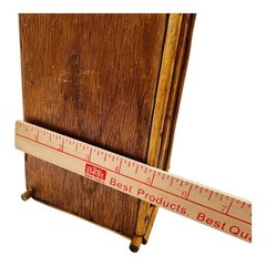 VTG Rattan Desk Organizer Bamboo Letter Tray Boho Basket Weave Office Storage