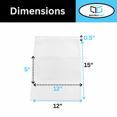 1000 Zip Seal Bags 12 x 15 White Block 2 Mil Poly 12″ x 15″ Writable Resealable