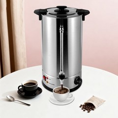 Commercial Stainless Steel 25L/6.6gal Coffee Urn Home Coffee Maker Hot Water Urn